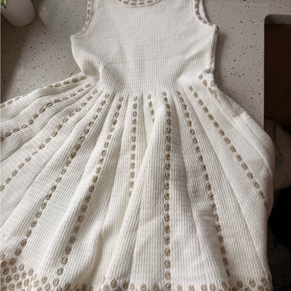 Nev & Lizzie Other - Girl’s Sweater Dress with Gold Accents